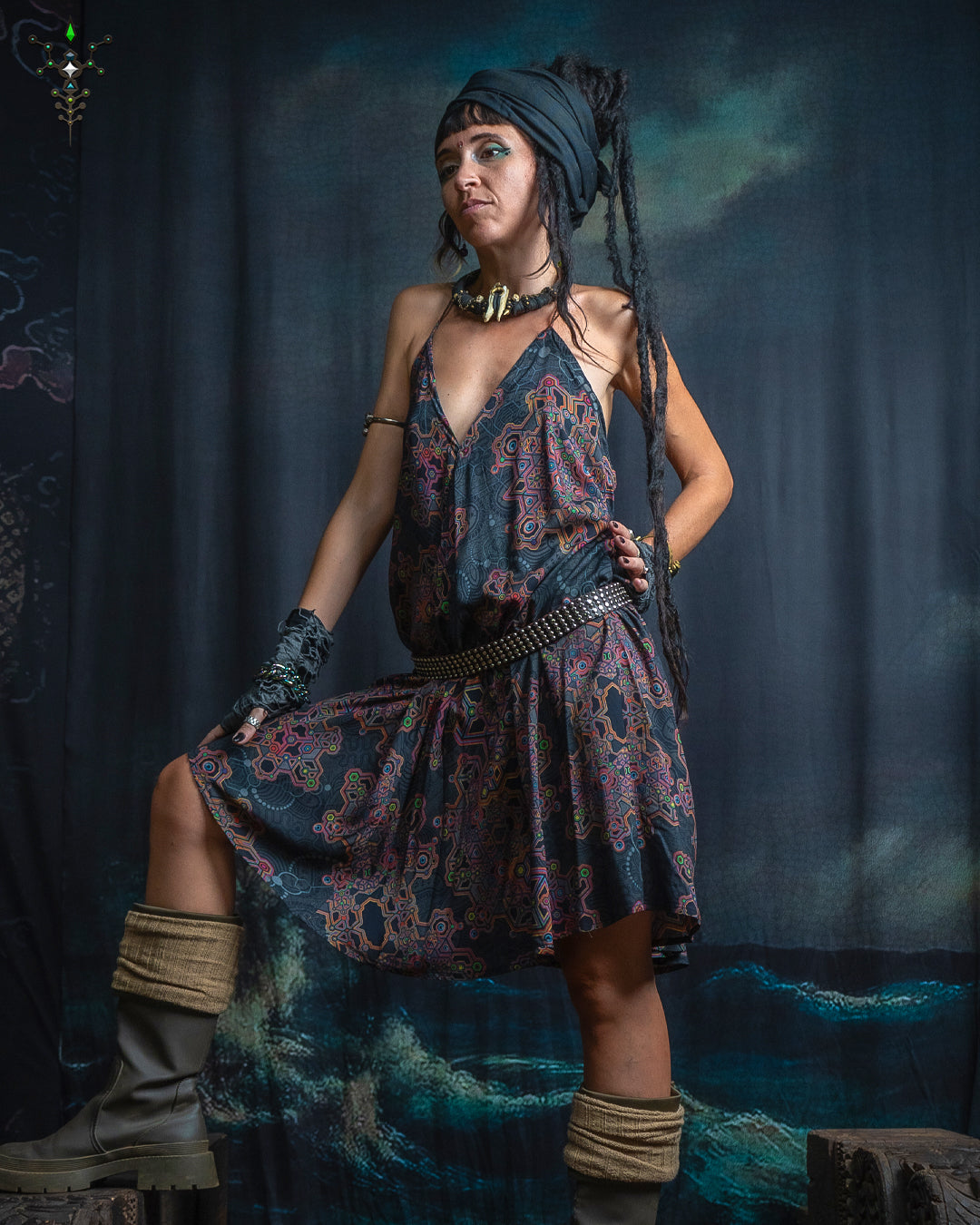 Midi Dress Triangle / Bamboo - AFRODISIAKO
